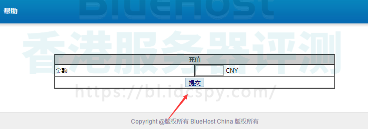 输入充值金额