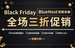 BlueHost黑五活动