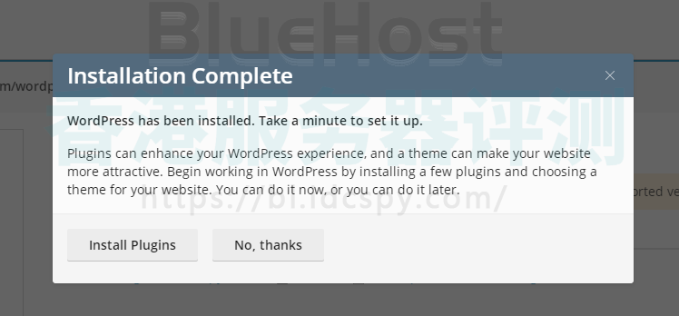 BlueHost主机一键安装WordPress