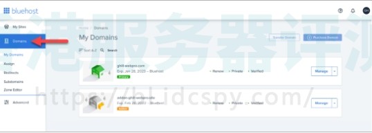 管理客户网站的域名