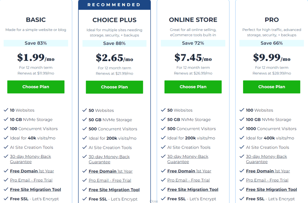 BlueHost WordPress主机