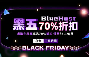 bluehost黑五活动