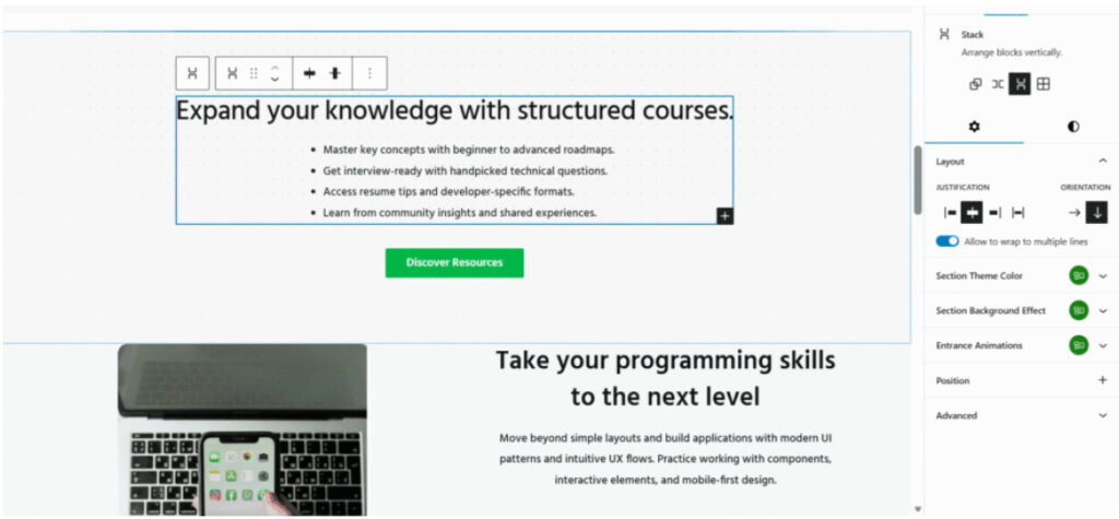 适合初学者的简单块式编辑